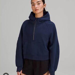 Lululemon Athletica Scuba Half-zip Hoodie in True Navy
